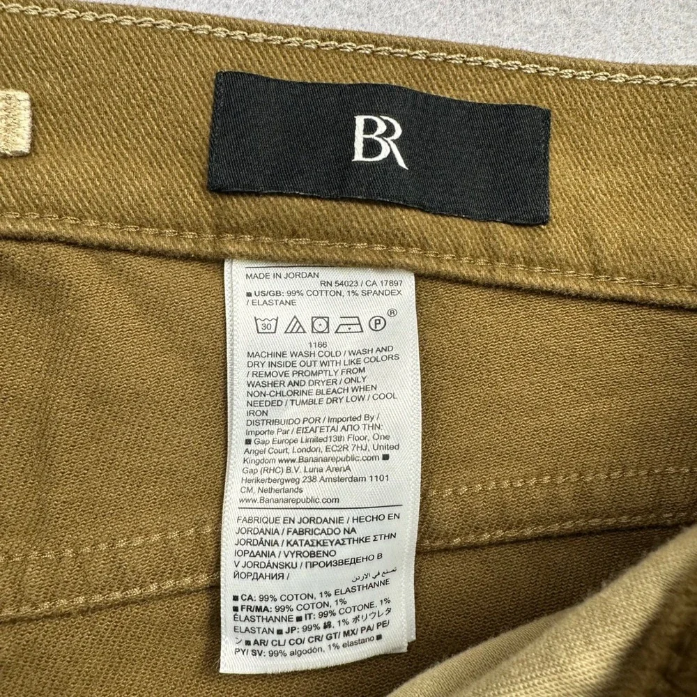 Banana Republic Slim Fit Traveler Pants Mens 32x32 Tobacco Brown NEW 562215-01-1